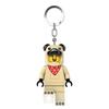 IQ Iconic French Bulldog Boy Pug Key Light Keychain LED Keychain Light Building Block Toy Doll with Movable Joints Mini Figure