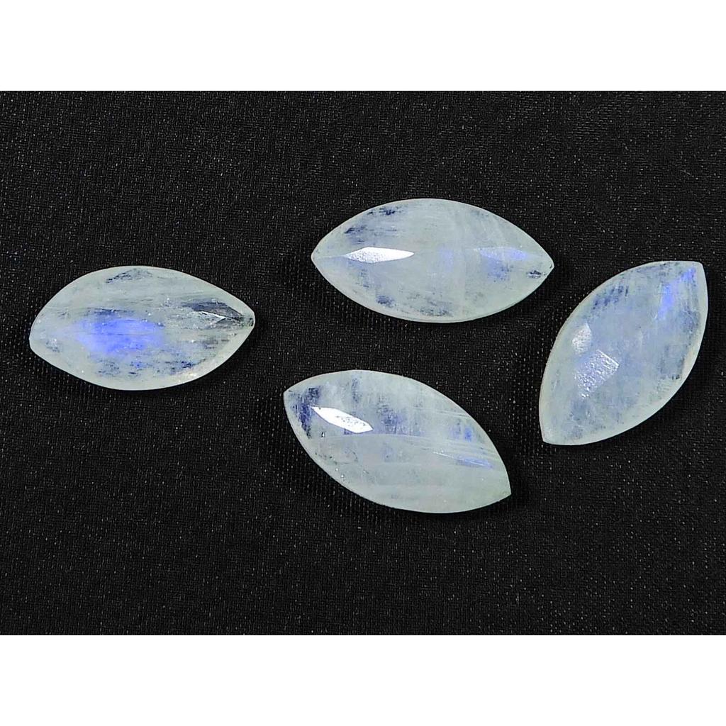 9X18MM натуральный радужный лунный камень маркиз ограненный россыпью драгоценный камень 4 шт лот RML-979