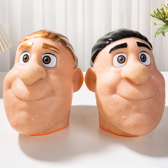 Игрушка для выдавливания прыщей на голове человека с пинцетом, средство для снятия тревоги и стресса, выдавливание акне, очищение, непоседа, удаление черных точек, декомпрессионная сенсорная игрушка