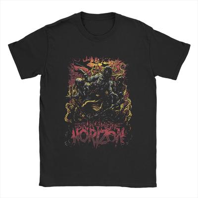 Мужская футболка Bring Me The Horizons Рок Винтаж 100% Хлопок Футболки с коротким рукавом Готическая Металлическая группа Футболки Круглый вырез Топы Большой размер