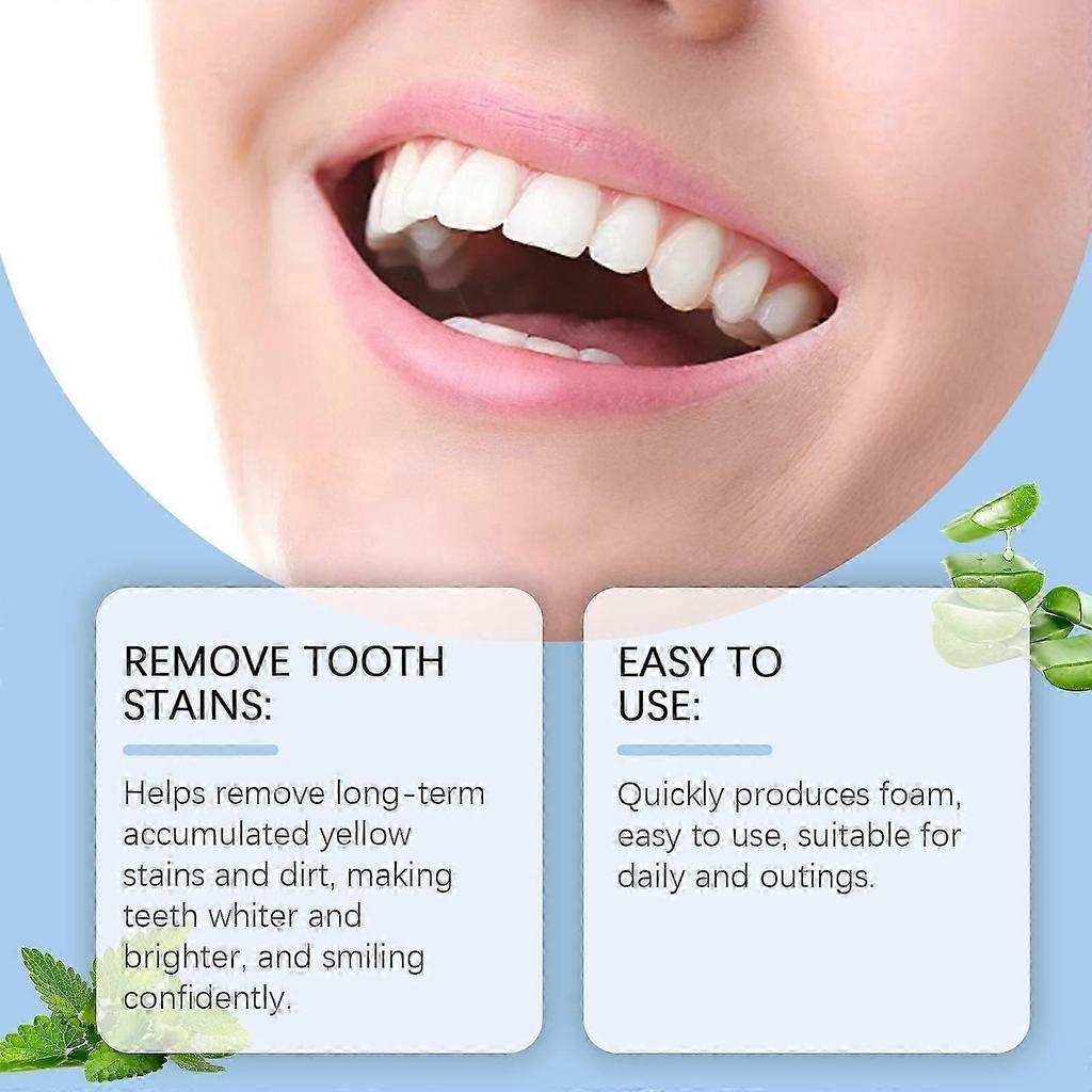 Mint Fresh Toothpaste Tablets - Whiten, Freshen Breath, Travel-Friendly, Easy to Use