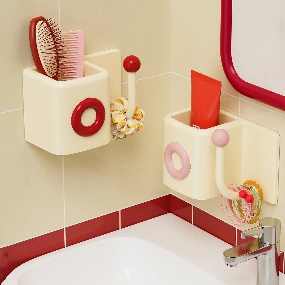 Space Saving Wall Mounted Storage Box No Drilling Headband Hook Scrunchies