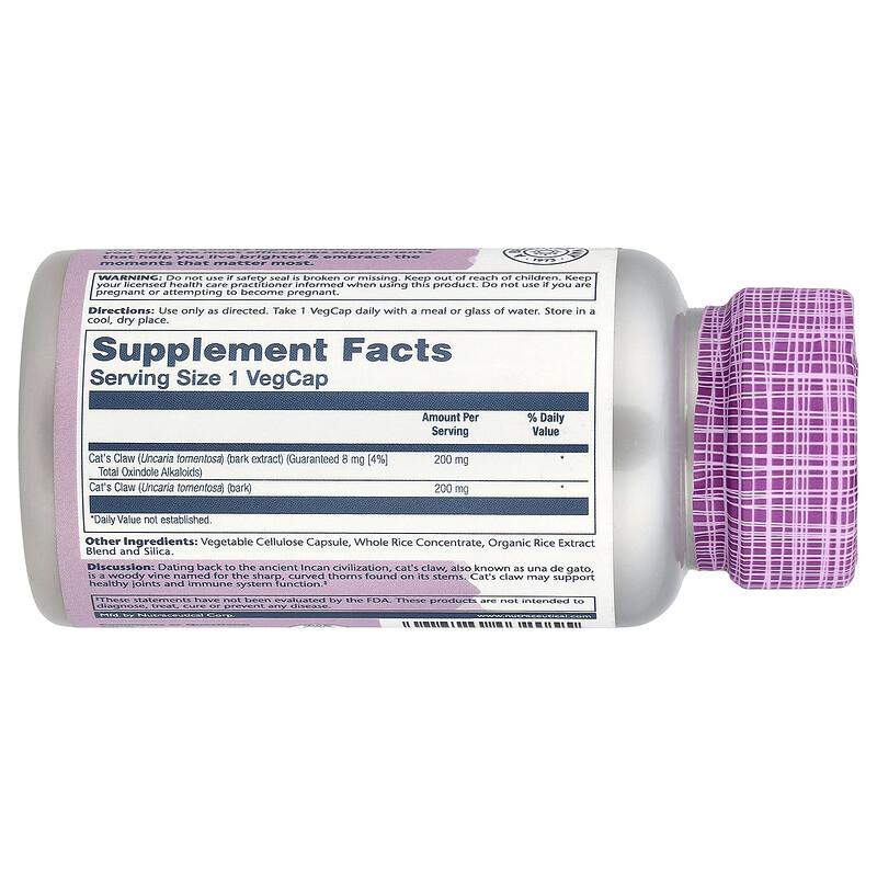 Vital Extracts, Кошачий коготь, 30 растительных капсул