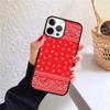 Красная бандана с узором пейсли Чехол для телефона для iPhone 17 Air 16 Coque 15 14 12 13 PLUS 11 PRO MAX Задняя крышка Fundas Shell