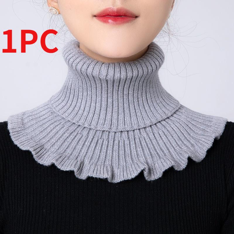 Unisex Fake Turtleneck Collar Warm Autumn Winter Neck Scarf Soft Fake Collar Fashion Knitted Scarves