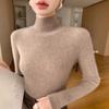 Autumn and Winter New Women's Turtleneck Sweater Swan Neck Heap Collar Tight Versatile Long-sleeved Knitted Sweater with Slim-fitting Bottoming Shirt