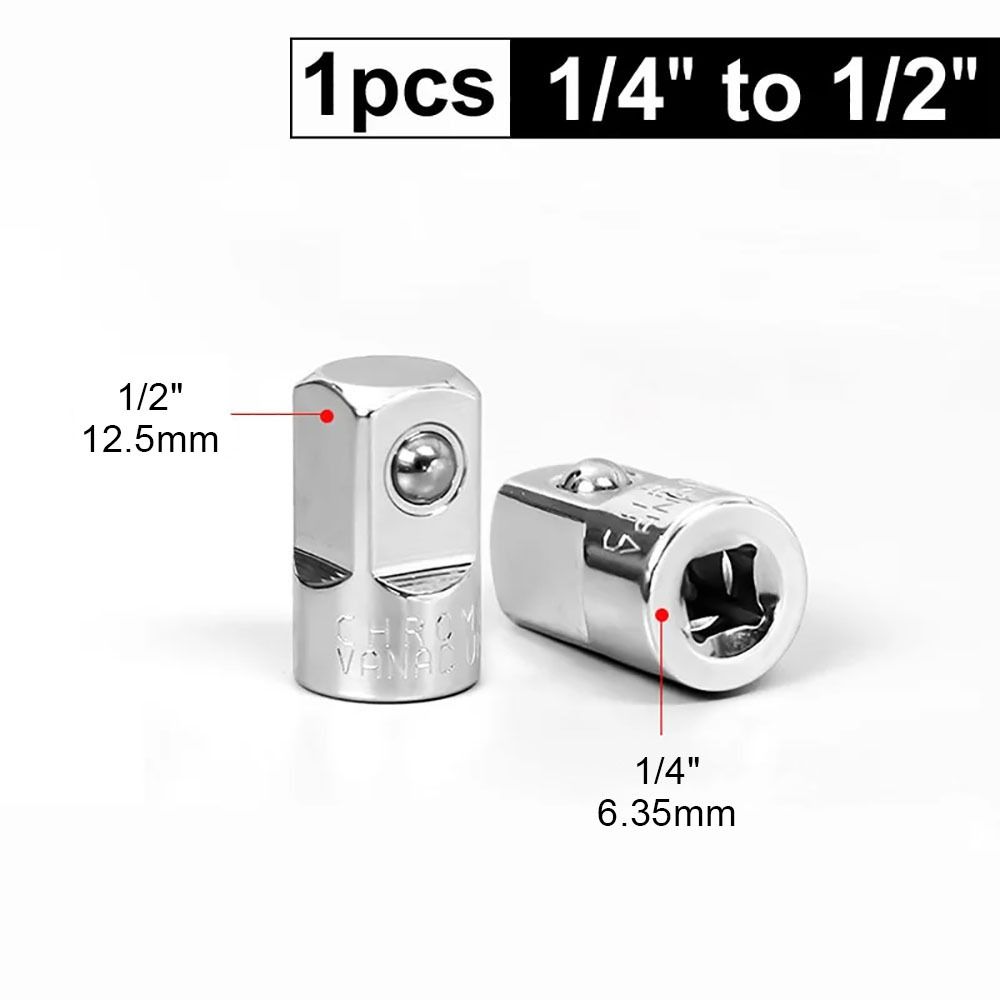 1Pcs Head Adapter Socket Adapter 1/4 3/8 1/2 Inch Socket Converter Durable Ratchet Wrench Sleeve