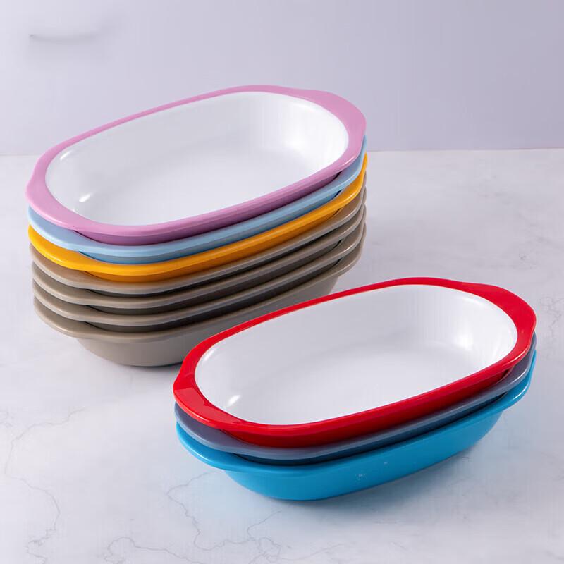 Прямоугольное сервировочное блюдо из меламина с ручками