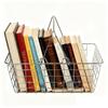 Набор из 2 современных корзин для хранения из нержавеющей стали для книг, одежды и т. д.. Универсальный контейнер для хранения для дома и автомобиля Полка, устойчивая к ржавчине