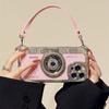 Vintage Camera-Style TPU Phone Case With Detachable Hand Strap IPhone 16 Pro Max 17 Anti-Drop Protection