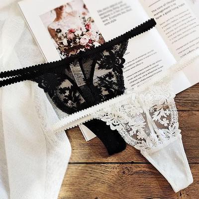 Черные кружевные стринги Varsdaby: Сексуальные женские трусики для чистого желания