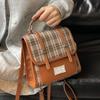 Niche Design Backpack Women's 2025 New Autumn and Winter Fashion High-end Small Backpack Multi-functional Plaid Handbag