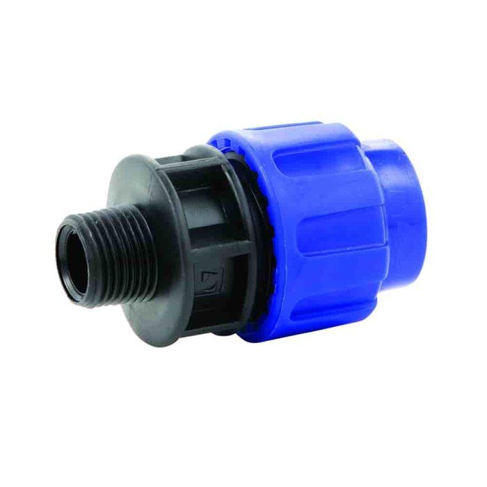 PE Fitting 20mm, 1/2 Inch AG, Polyethylene Compression Fitting