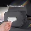 1pc PU Leather Car Tissue Box Holder, Multi-Functional Storage Organizer for Sun Visor, Seat Back, Armrest - Vehicle Interior Accessory