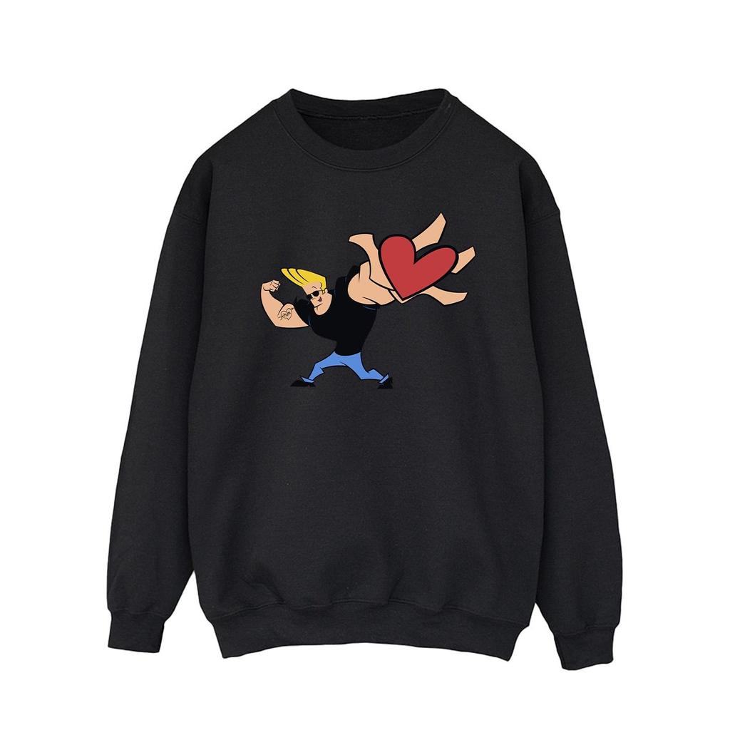 Johnny Bravo Mens Heart Present Sweatshirt