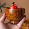 Natural Jujube Wood Noodle Bowl Handmade Round Soup Salad Bowl Food-Safe Oil Finish Handcrafted Rice Mug for Tea Coffee