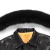 Новый стиль меховой воротник кожаная куртка золотая норка плюс бархатный лацкан съемная кожаная куртка пальто натуральная кожа мужская одежда