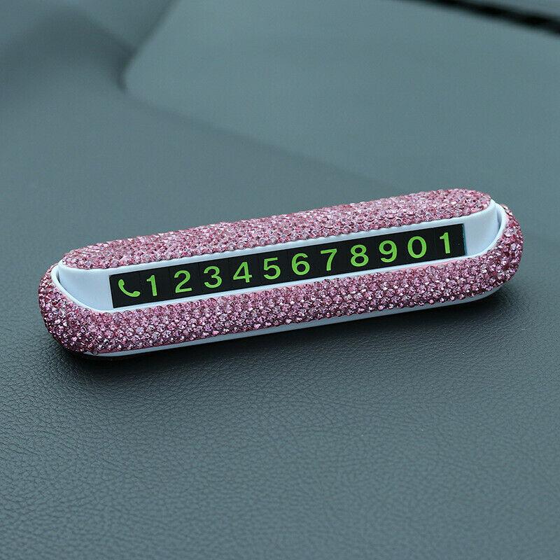 Роскошная автомобильная временная парковочная карта, коробка для телефонного номера, может быть спрятана, автомобильные блестящие аксессуары, гаджет для женщин/мужчин