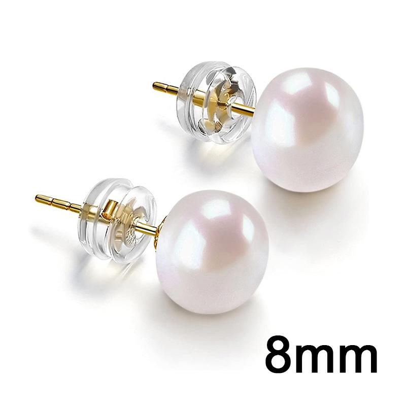 Huitan Round Simulated Pearl Stud Earrings for Women Minimalist Ear Accessories Teen's Fancy Earrings Simple Classic Jewelry Hot