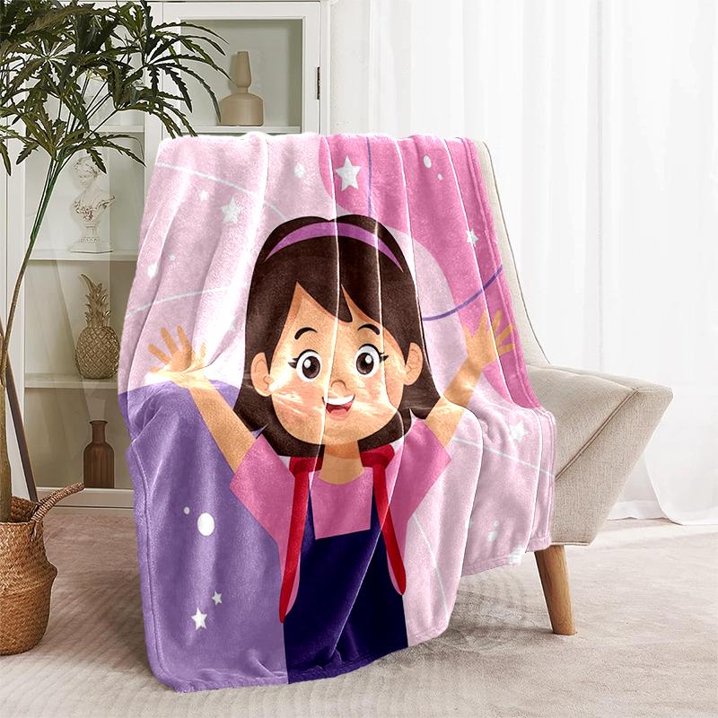 1pc Blanket Franco Ms. Rachel Educational Adventures Print Design, Lightweight Blanket for Sofa, Bed- Soft &Warm, Gift for All Seasons like Christmas,