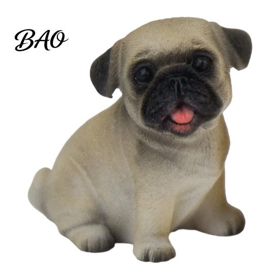 Adorable Pet Collectibles Cute Puppy Figurine, Resin Ornament for Desk And Car Decor, Animal Desktop Toys Realistic Dog Figurines, Miniature