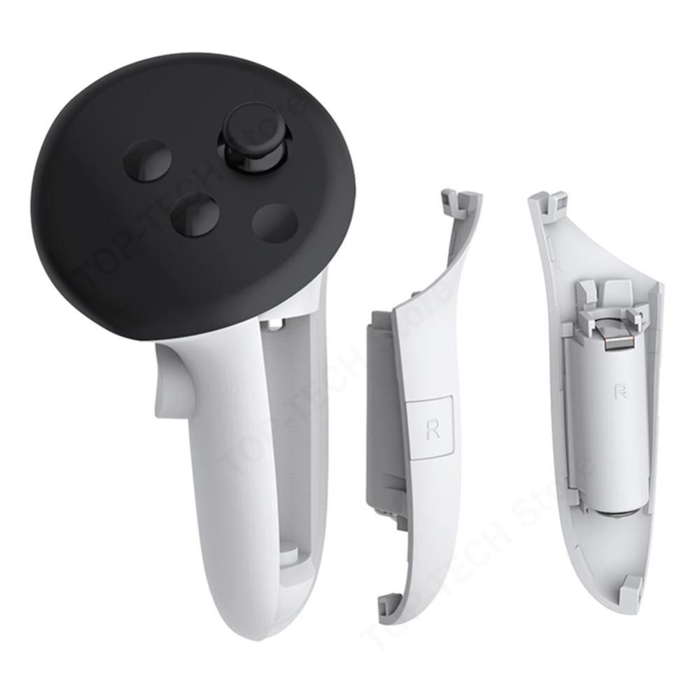 Перезаряжаемые накладки-грипсы для правого и левого контроллеров, крышка батарейного отсека для VR-гарнитуры Meta Quest 3/3S