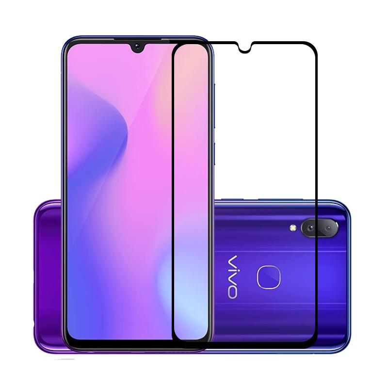 Совместимое закаленное защитное стекло для Vivo Z3/Z3i V1813BA/BT с черным краем – HD, защита от падений.