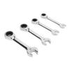 4pcs Short Ratcheting Wrench Set 72 Tooth 8mm 9mm 11mm 12mm Professional Short Wrench for Repair