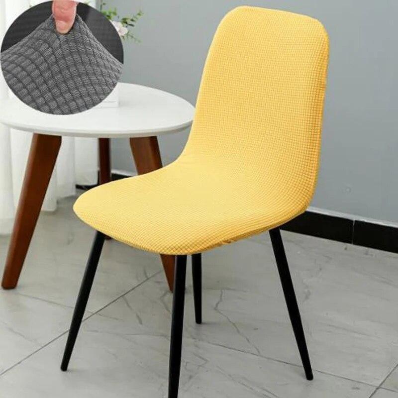 High Quality Multi-color Thickened Elastic Chair Cover Universal Curved Dining Chair Cover All Inclusive Backrest Integrated Set