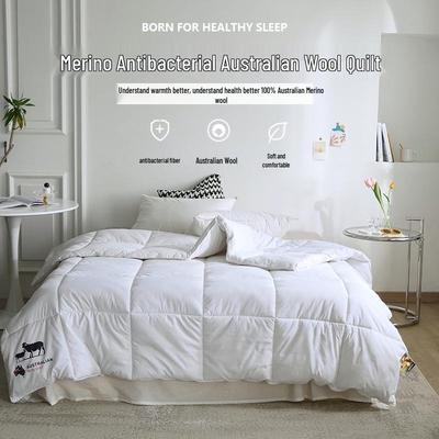 100% Australian Wool Quilt: Warm, Lightweight, Luxury Gift for Winter, Spring & Autumn Home Use