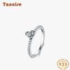 Tancise Classic 925 Sterling Silver  Zircon Ring Ladies Jewelry Wedding Promise Party Gift