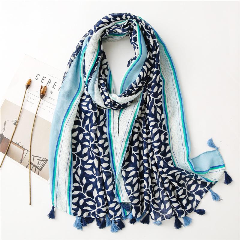 Summer Ventilate 85*180cm Luxury Ladies Soft Women Viscose Scarf Female Cotton Linen Feeling Shawl Tassel Muslim Hijab