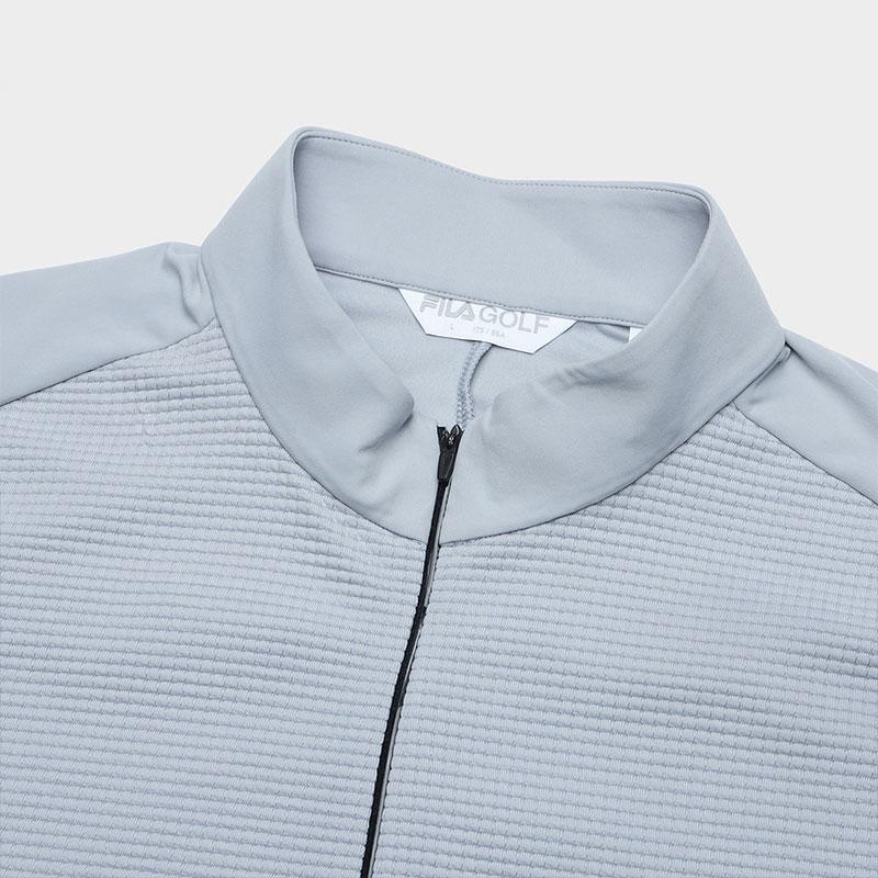 Fila Однотонная футболка-поло с воротником для гольфа Elite с длинным рукавом, мужской топ, средне-серый A11M345210F-GY