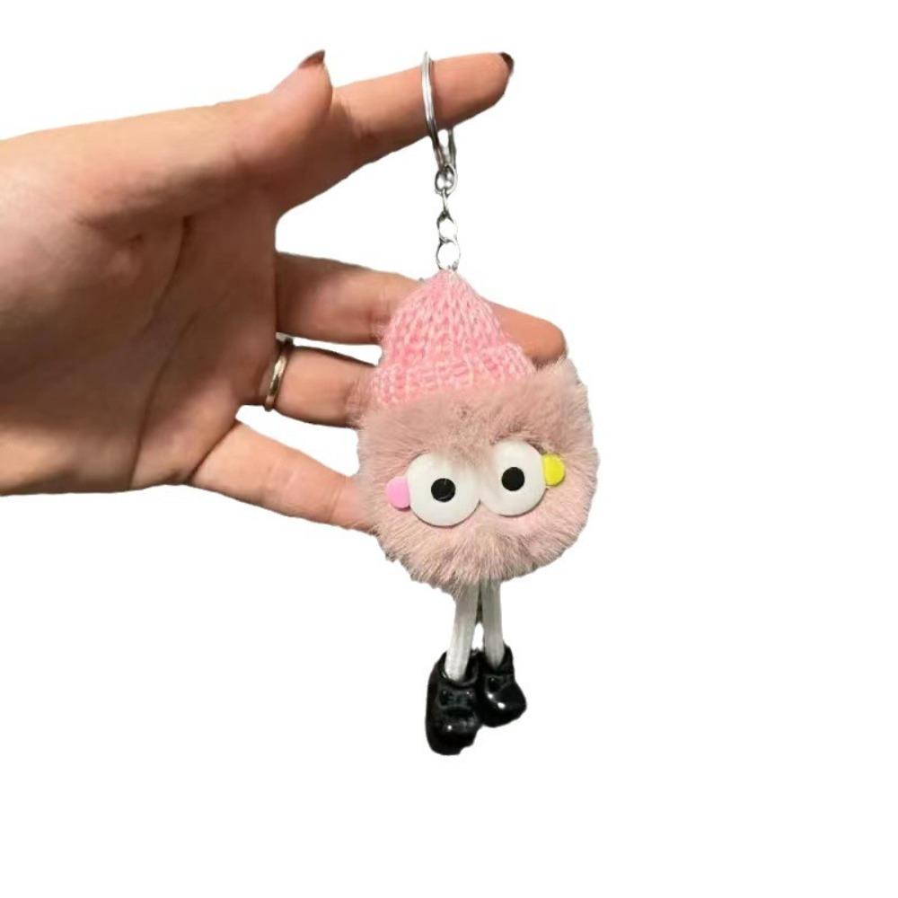 Hot Sale Creative Plush Keychain Cute Long Legs Couples Keyring Coal Ball Plush Backpack Accessory Gift