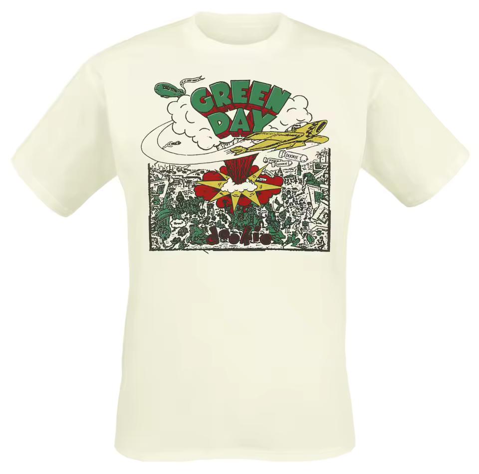 Dookie Doodle Green Day Band T-Shirt 100% Cotton Graphic Tee Men Women Summer Streetwear Top