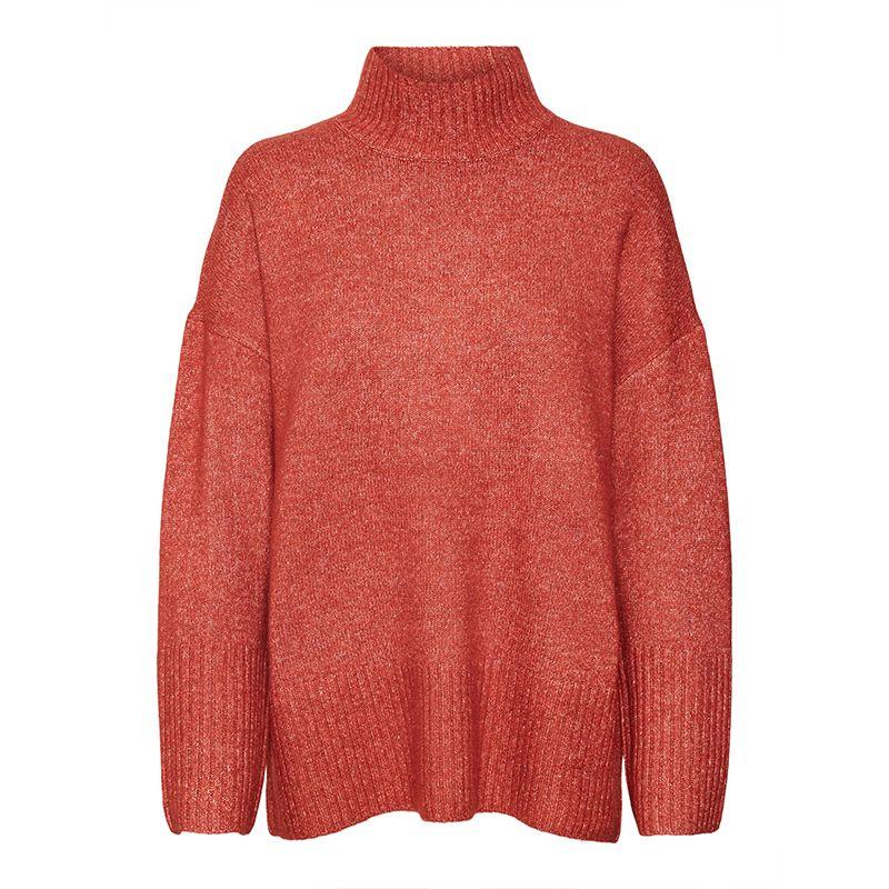 Женский свитер с высоким воротником и расклешенными рукавами VERO MODA