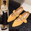 2024 Autumn New Trendy Retro Women's Pointed-toe Casual Elegant Solid Color Flat Low-top Shoes