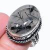 Black Rutile Gemstone 925 Sterling Silver Gift Jewelry Ring Size 7