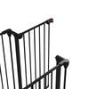 3-Panel Medium Dog Gate with Double Locking System, 206x90cm, Black