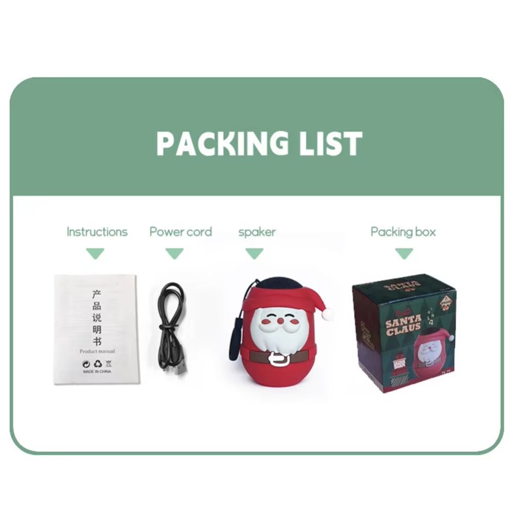 Rich Bass Santa Claus Bluetooth Speaker Waterproof Wireless Speaker Student Use