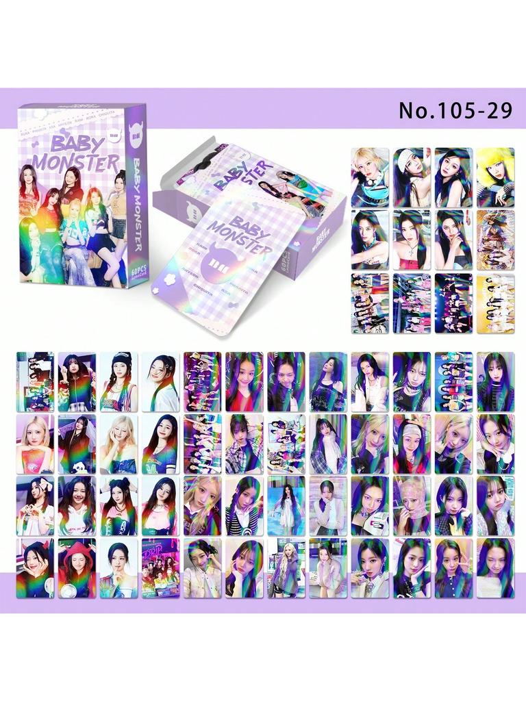 babymoster 60lomo card 32 stickers boxed HD photo card LOMO card Support peripherals Valentine's Day gifts Small gifts