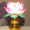 Pink Lotus Lamp Exquisite Temple Decoration Creative Worship Lamp  Worship