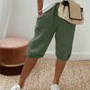 BITCED Women's Cotton & Linen Pockets Elasticated Casual Pants Women's Pants 5 Pants
