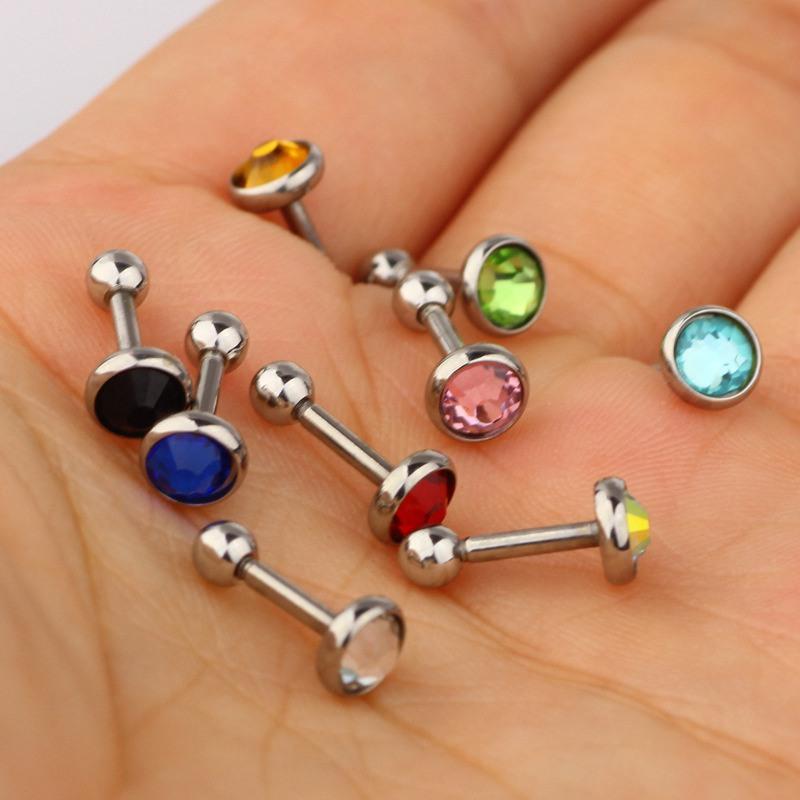 Ear Bone Jewelry Piercing Flat Head Eyebrow Ring Earrings