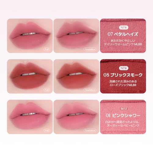 MACQUEEN NEWYORK Powder Matte Lipstick 3.5g Korean Cosmetics Long-lasting Popular Vibrant Color High Adherence (#05 Red Mist Rose)