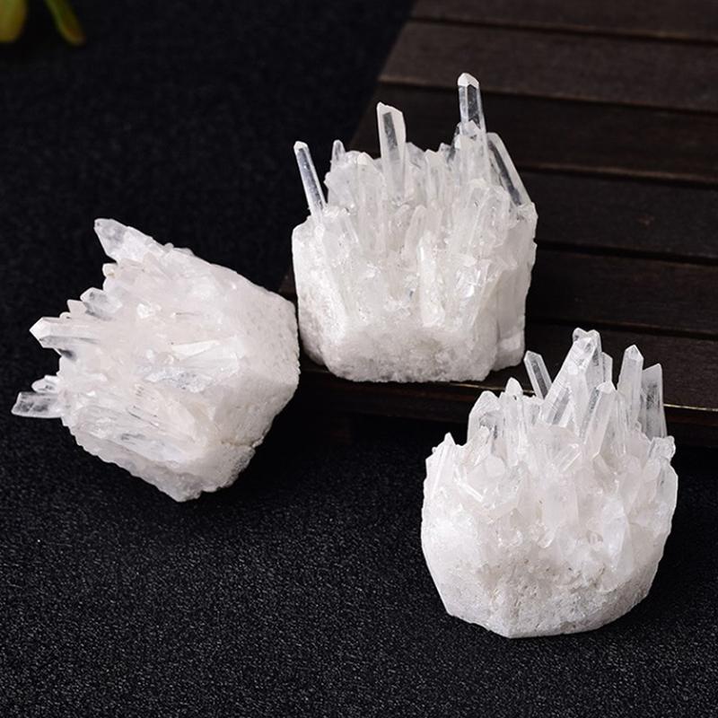 Натуральный кварц, белый прозрачный кластер, целебные камни, точка