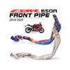 For HONDA CBR650R CB650R CBR650F CB650F 2014-2025 Motorcycle Exhaust  Stainless Titanium Alloy Escape Front Link Pipe 51mm