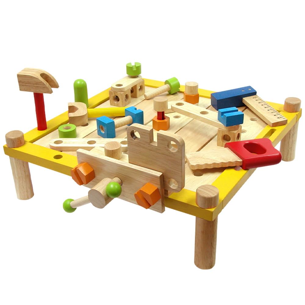 Carpenter Table A wooden tool set for pretend perfect as a birthday Edutē I'mTOY - carpentry, present!