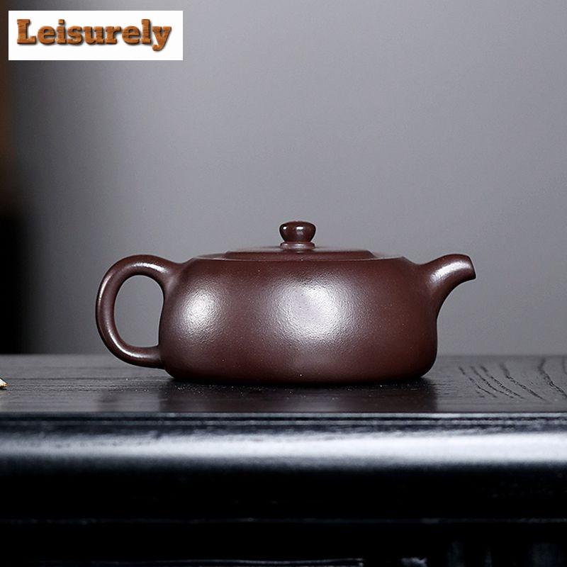 160 мл элегантный исинский фиолетовый глиняный чайник ручной работы, хорошо сделанный чайник из сырой руды, фиолетовый глиняный чайник, чайный сервиз Zisha, коллекция чайных сервизов