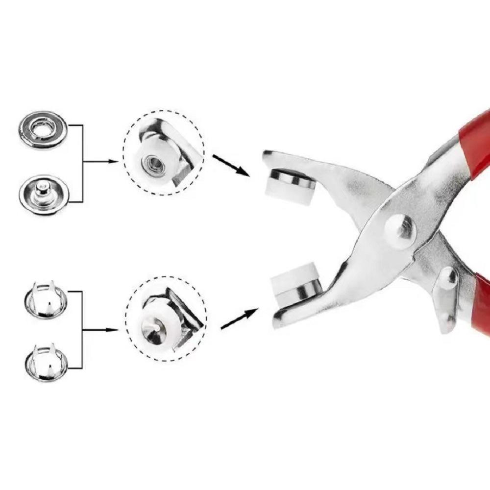 Набор скрытых застежек с пятью зубцами: Инструмент для пришивания кнопок без шва для детской одежды, цветные металлические невидимые кнопки-защелки.